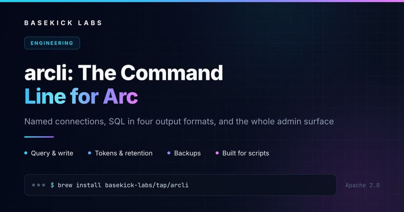 arcli: The Command Line for Arc
