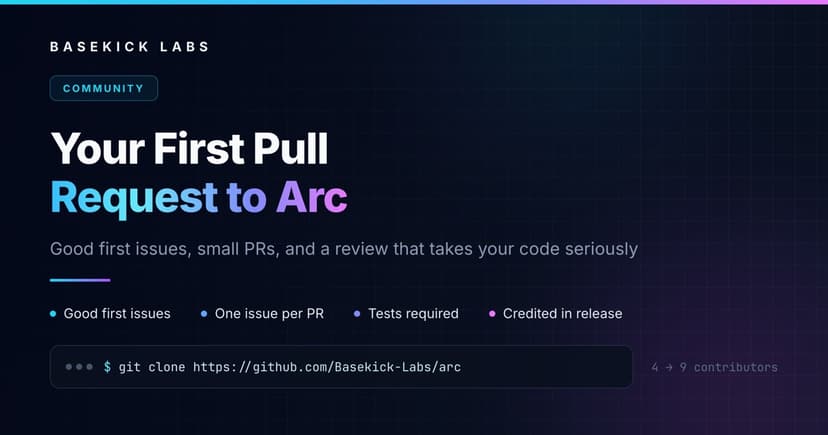 Your First PR to Arc: An Invitation to Junior Developers