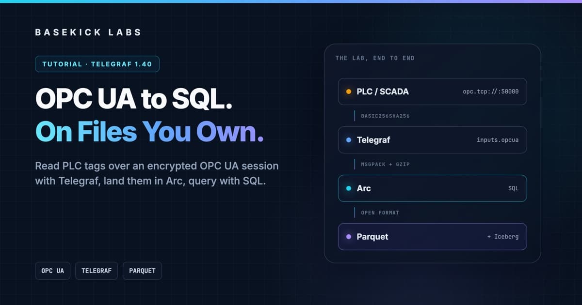 How to Collect OPC UA Factory Data and Analyze It with SQL